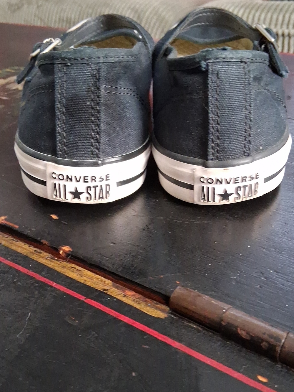 Black Mary Jane Converse Sneakers - Womens Size 8 - Picture 2 of 7
